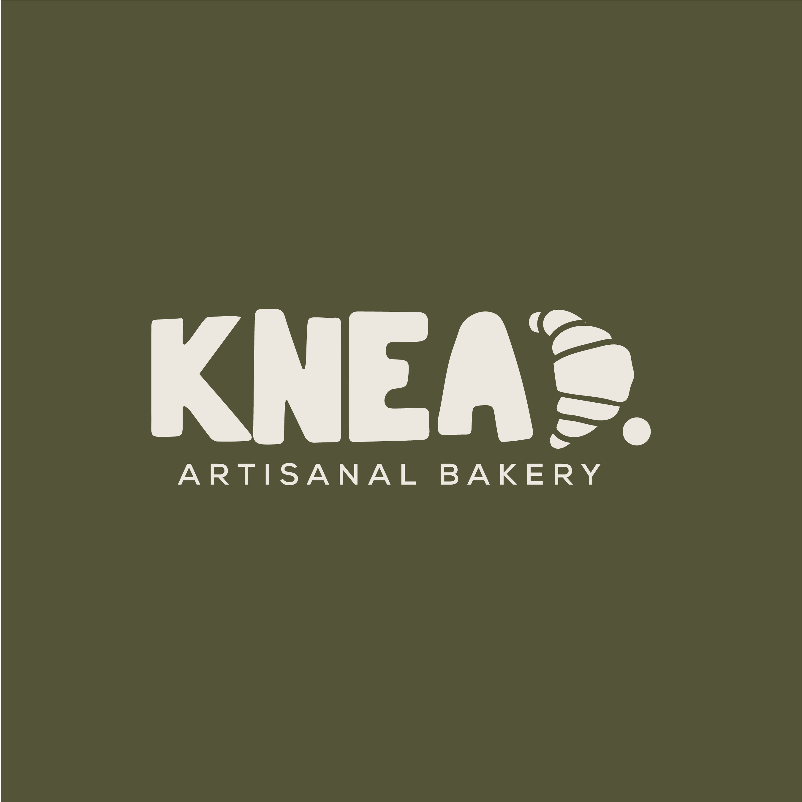 Knead Artisanal Bakery branding mockup